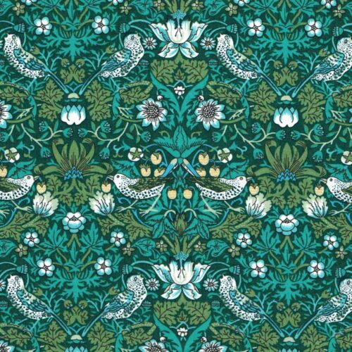 Liberty Strawberry Thief T Metallic Fabric