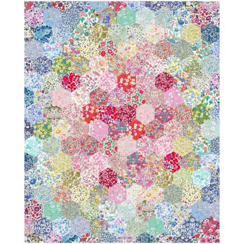 Multi coloured Liberty Hexagons