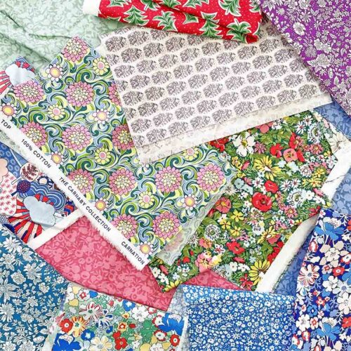 SALE Liberty Quilting Cotton Fabric Multi-Coloured All sorts Scraps 175g