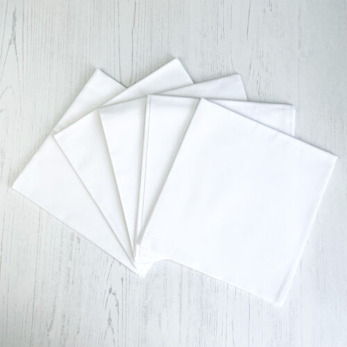 SALE White Cotton Sheeting 17" x 47" Pieces- 5 Piece Bundle