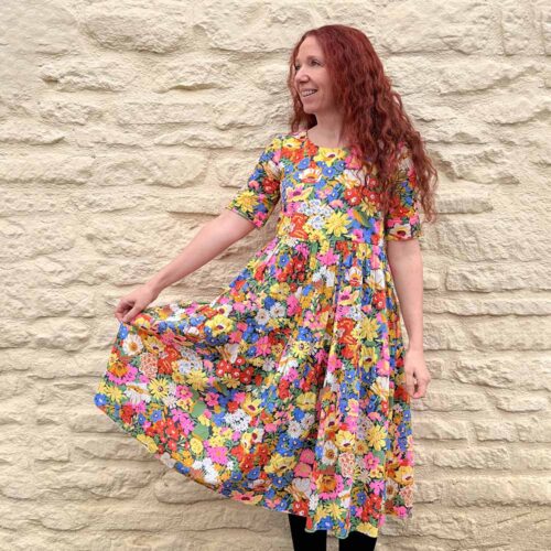 Liberty Tana Lawn® Cotton Fabric SS25 Retold Collection Lord Thorpe A Neon Pink - Image 3