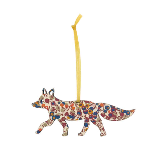 Liberty Christmas Decoration - Running Fox In Wiltshire Bud