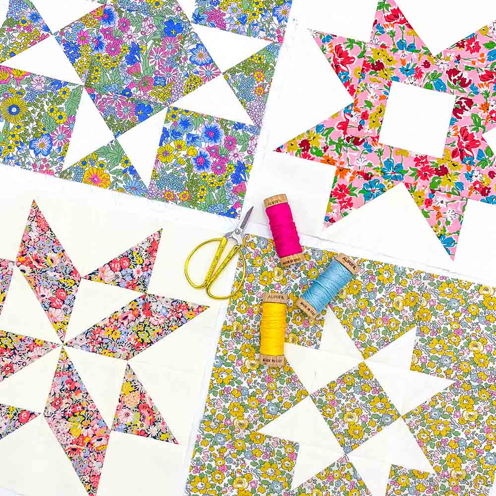 Alice Caroline Aurora Stars Rainbow Quilt Blocks