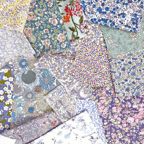 Liberty Tana Lawn Fabric All Sorts Blues - 100g