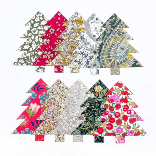 Liberty Fabric Christmas Tree Shapes