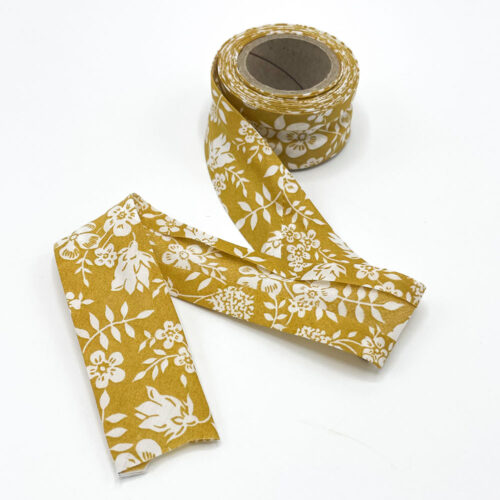 Liberty Edenham Shadow Mustard Fabric Bias Binding
