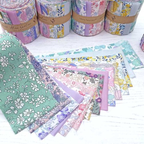 Liberty Fabric Jelly Roll - Exclusives and Plains - Tana Lawn 15 Fabrics - Image 3