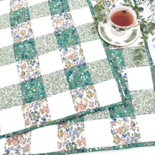 Mint Gingham Patchwork Quilt Kit - Image 3