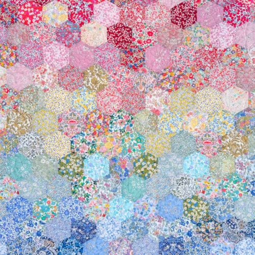 Happy Hexagon Rainbow Cot Quilt Kit