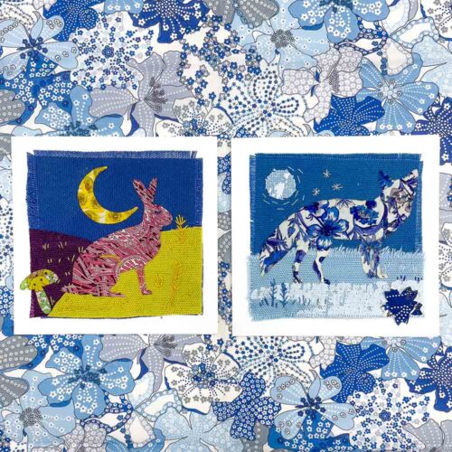 Liberty Tana Lawn Pre Cut shapes greetings card
