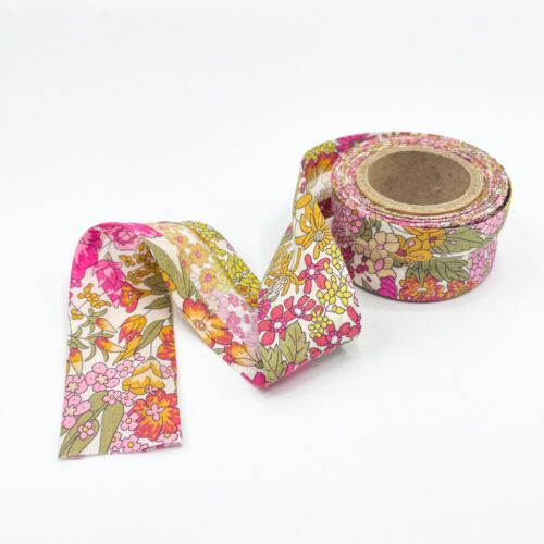 Liberty Margaret Annie Pink Green Bias Binding