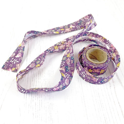 Exclusive Liberty Fabric Bias Binding Mini Edenham Purple 4m
