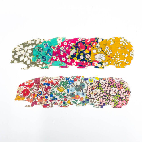 Natural toned Liberty fabrics in animal shapes