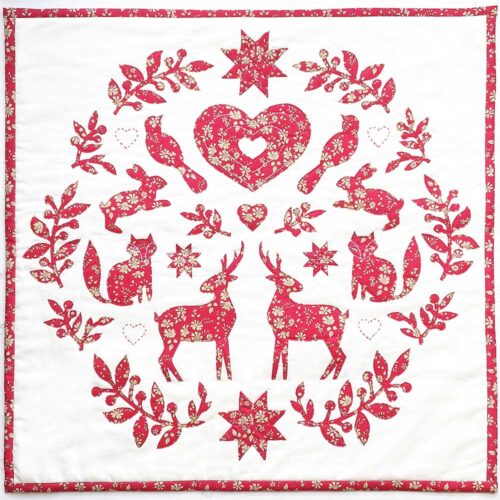Liberty Christmas quilt wall hanging
