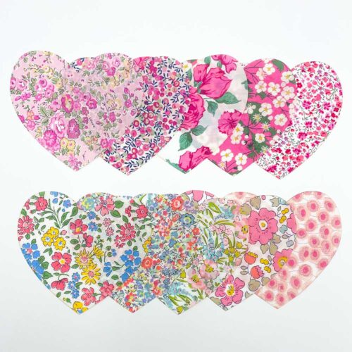 Liberty pink Heart Pre-cuts