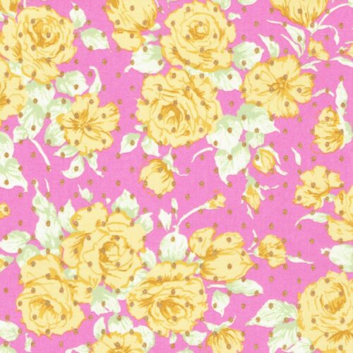 Liberty Tana Lawn® Fabric Carline Love Metallic C