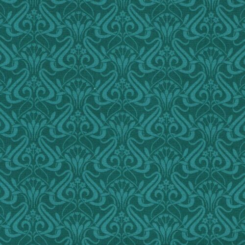Liberty Quilting Cotton Nouveau Shadow Ocean Green