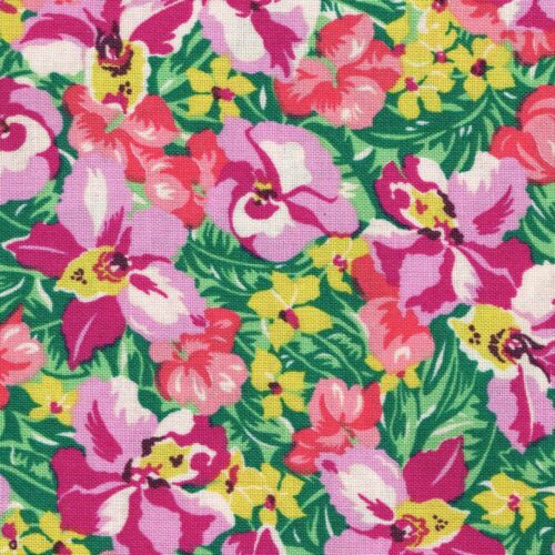 Liberty Quilting Cotton Postcard From Paradise Collection Orchid Tumble B