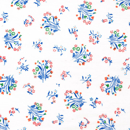 Printed Craft Cotton White Posies