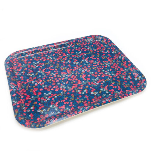 Navy And Red Liberty Print Tea Tray