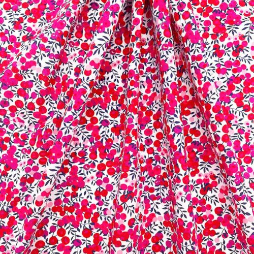 Liberty Tana Lawn Fabric Wiltshire S Pink Red - Image 3