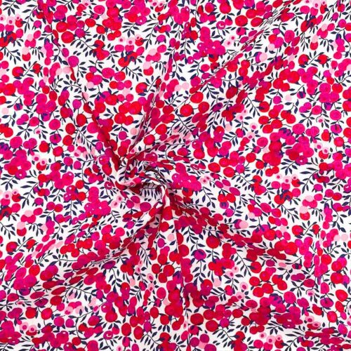 Liberty Tana Lawn Fabric Wiltshire S Pink Red - Image 4