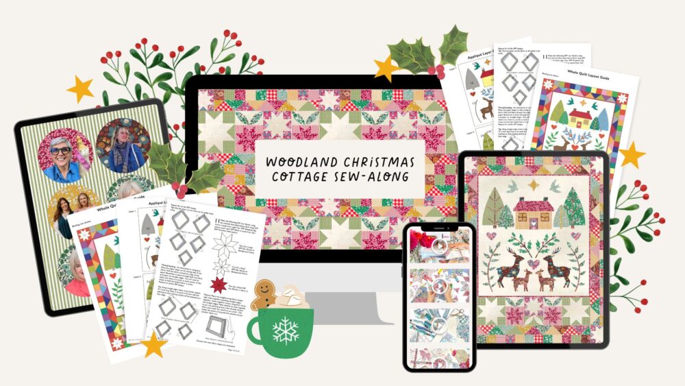 Woodland Christmas Cottage Quilt Sew-Along Kit Alice Caroline