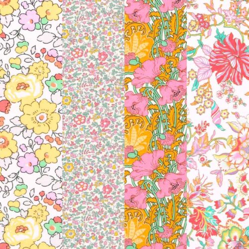 Liberty Fabric Tana Lawn® 4 Fat Quarters Mellow Yellow Selection 264