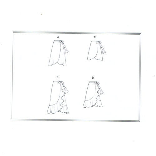 Liberty Dress Pattern Zina Wrap Skirt A 6-14 - Image 4