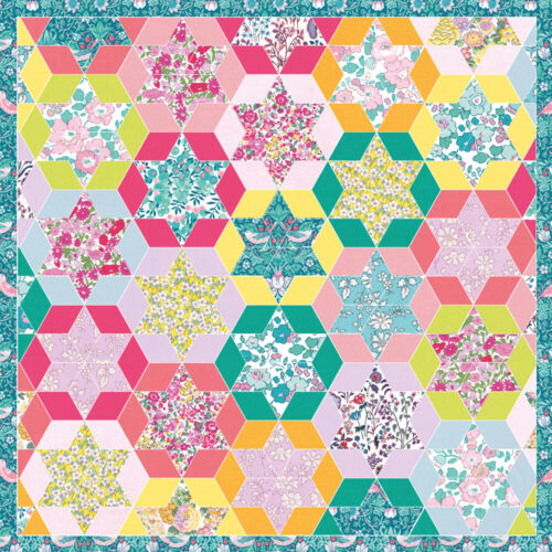 Alice Caroline Liberty Tana Lawn® Cotton Anna's Stars Cushion Kit - Candy
