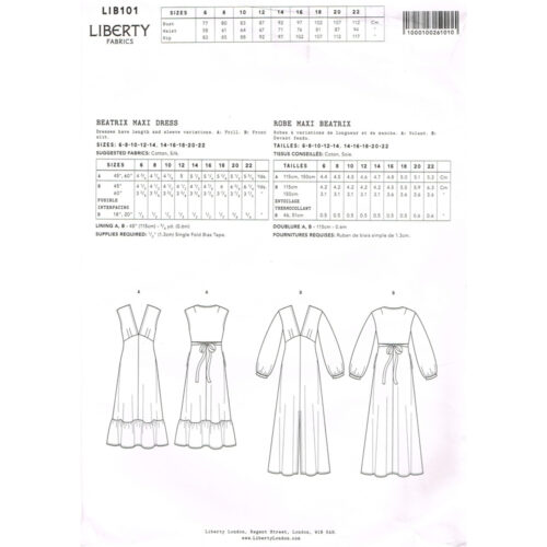 Liberty Dress Pattern Beatrix Maxi Dress - Image 4