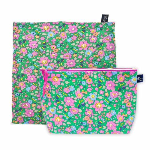 Betsy Meadow Soft Accessories Bundle | Liberty Tana Lawn Face Cloth & Wash Bag