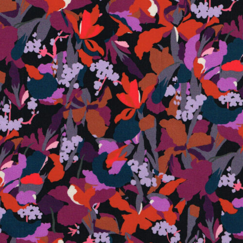 Liberty Fabric Tana Lawn Camo Flowers B 0.41m Remnant (Box L)