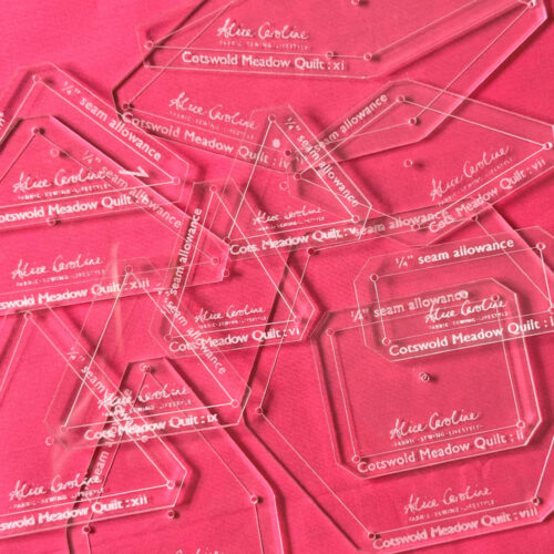 13pc Acrylic Templates for Cotswold Meadow Quilt BOM