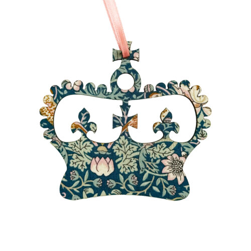 Liberty Decoration - Crown In Strawberry Thief Teal