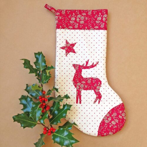 Wish Upon A Star Christmas Stocking Kit - Liberty and Quilting Fabric - Image 2