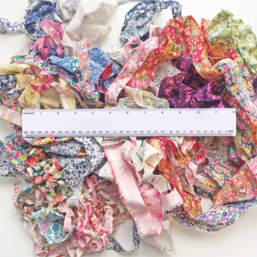 SALE Liberty Tana Lawn Fabric Multi-Coloured Ribbons/Strips Scraps 50g - Image 3