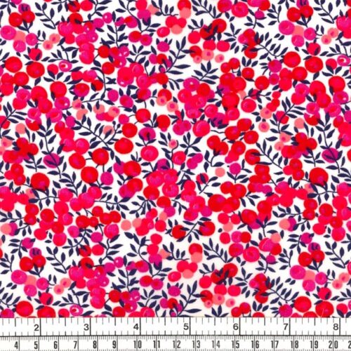 Liberty Tana Lawn Fabric Wiltshire S Pink Red - Image 5