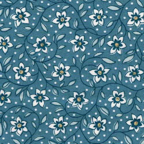 Liberty Quilting Cotton Denim Florals Collection Lily Trail A - Image 2
