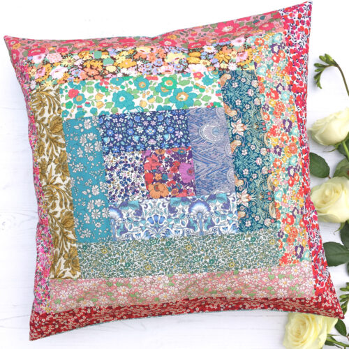 Alice Caroline Log Cabin Liberty Tana Lawn® Cotton Cushion Kit in Cream - Image 3