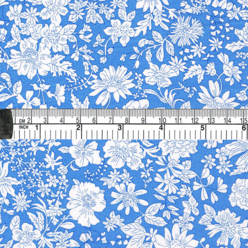 Liberty Wide Width Quilting Cotton Emily Blossom Collection Marine Blue - Image 3