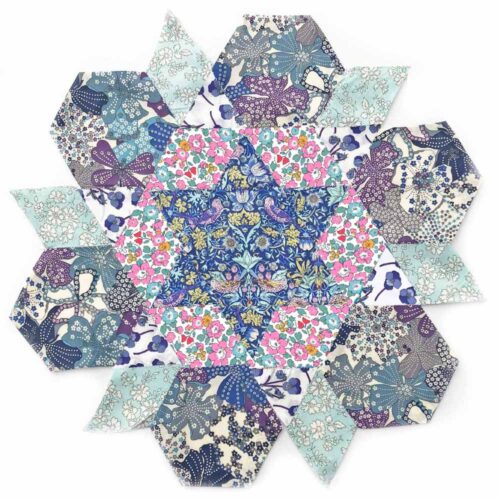 Individual Snowflake Quilt Block Kit - Mauvey Block 3 - Image 2