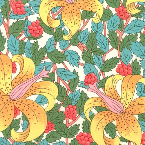 Liberty Tana Lawn® Cotton Fabric SS25 Retold Collection Mawson Melbury A Neon Pink