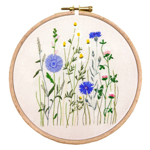 Alice's Botanical Embroidery Box | Cornflower Field