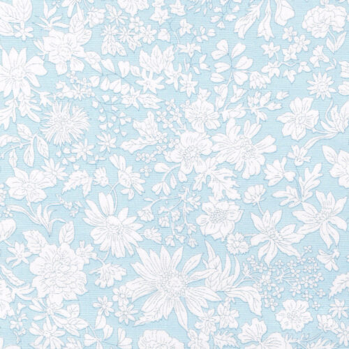 Liberty Wide Width Quilting Cotton Emily Blossom Collection Pale Sky