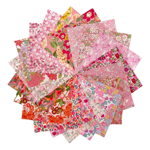 Liberty Fabric Tana Lawn 5" Pink Charm Squares | 20pcs