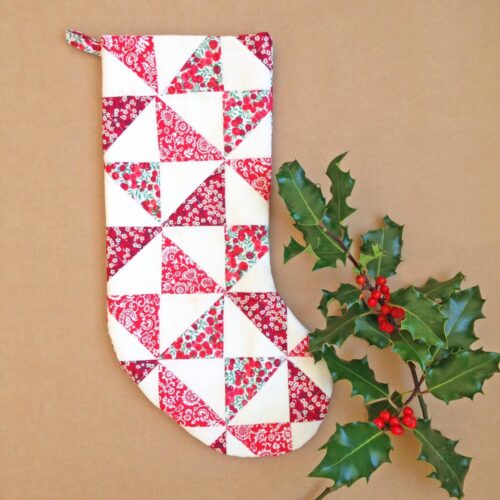 Christmas Patchwork Stocking Kit - Liberty Fabric - Image 2