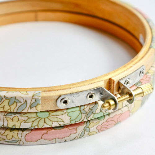poppy and daisy liberty print embroidery hoop