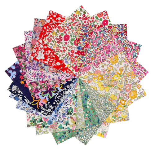 Liberty Fabric Tana Lawn 5" Rainbow Charm Squares | 20pcs