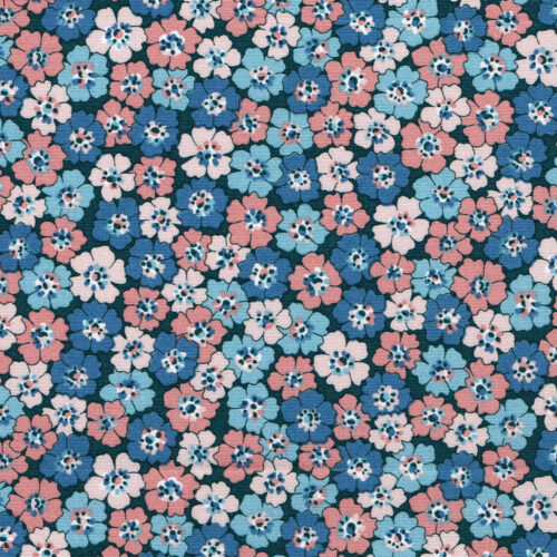 Liberty Quilting Cotton Denim Florals Collection Spring Flourish A